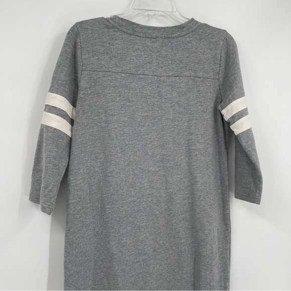 J Crew Women's Size XS Sweatshirt Dress Cotton 3/4 Sleeve Zip Sides Stripes - Picture 10 of 11